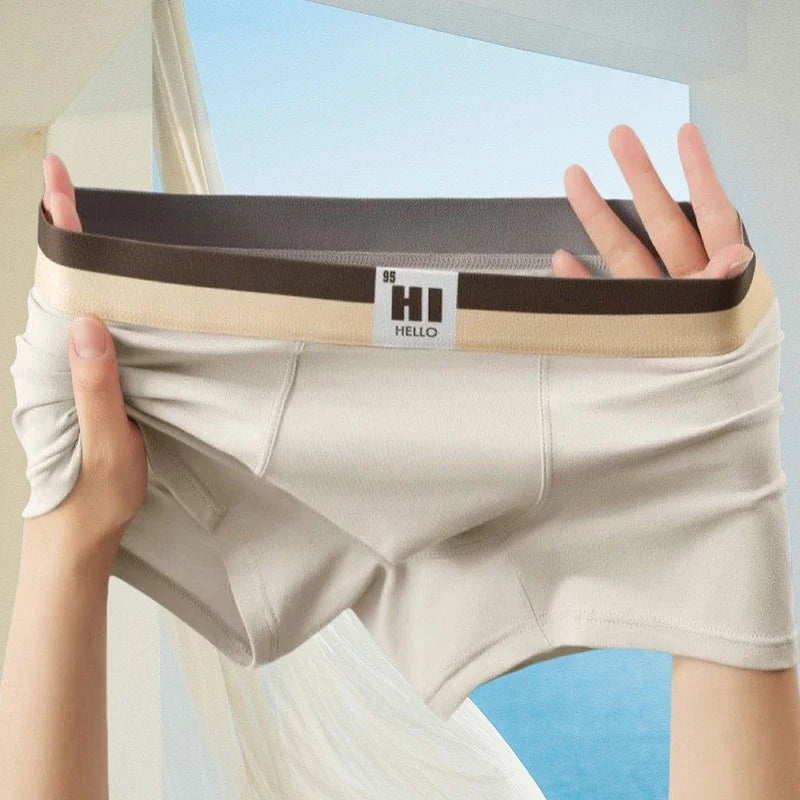 Men's Korean Style Boxers Fashion Print Intimate Underware Homme Thermal Shorts Sexy Lingerie Underpant Boxer Briefs Panties