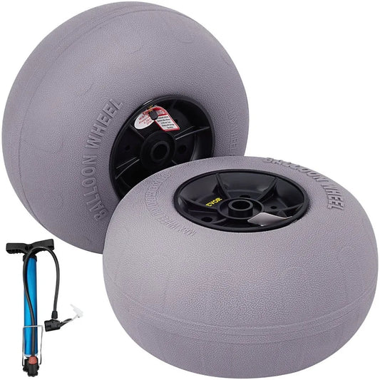 Beach Balloon Wheels 13 Replacement Sand Tires TPU Cart Tires for Kayak Dolly Canoe Cart and Buggy w Free Air Pump 2Pack