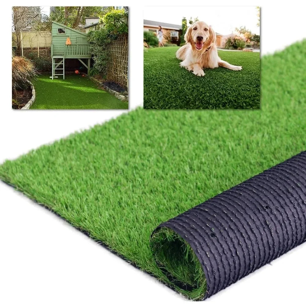 9FT x 27FT Artificial Turf 1.38inch Simulated Synthetic Fake Grass with Drainage Holes, Reusable Grass Urinal for Dogs, Backyard