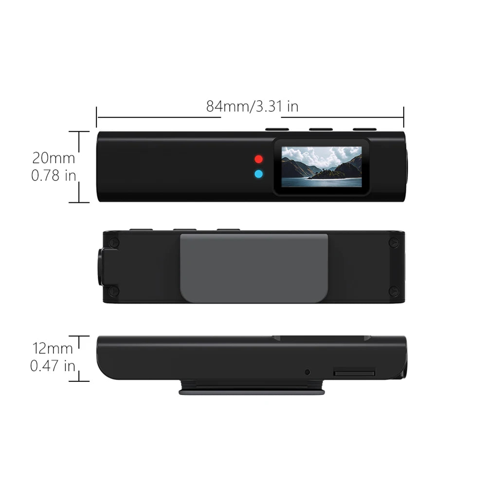 2.7K HD Glasses Camera WiFi Mini Digital Camera 0.96inch IPS Screen Motorcycle Action Cam Eyeglasses Camera for Driving Hiking