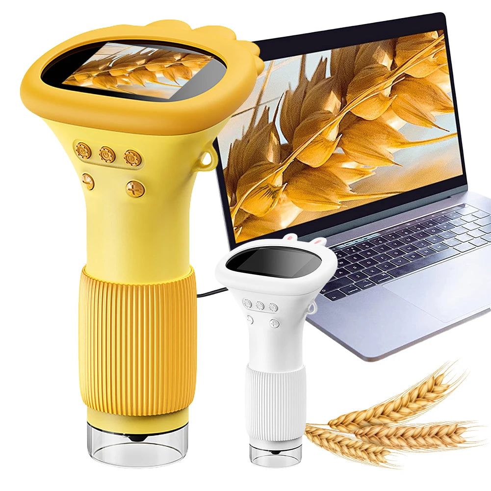 1000X Electronic Magnifier Camera 2 Inch IPS Screen Handheld HD Microscope 2MP Lens Mini Portable Microscopes with 8 LED Light