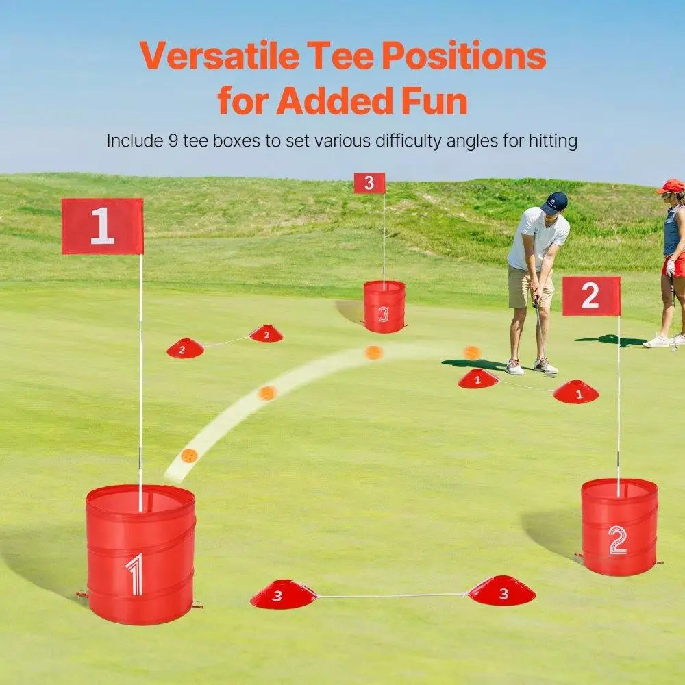 Backyard Golf Game 9 Hole Portable Outdoor Bucket Design for kids & Adults