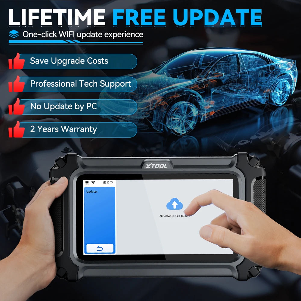 XTOOL D5S Car Diagnostic Tool Automatic OBD2 Scanner 16 Reset Functions with CANFD FCA Protocol Lifetime Free Update