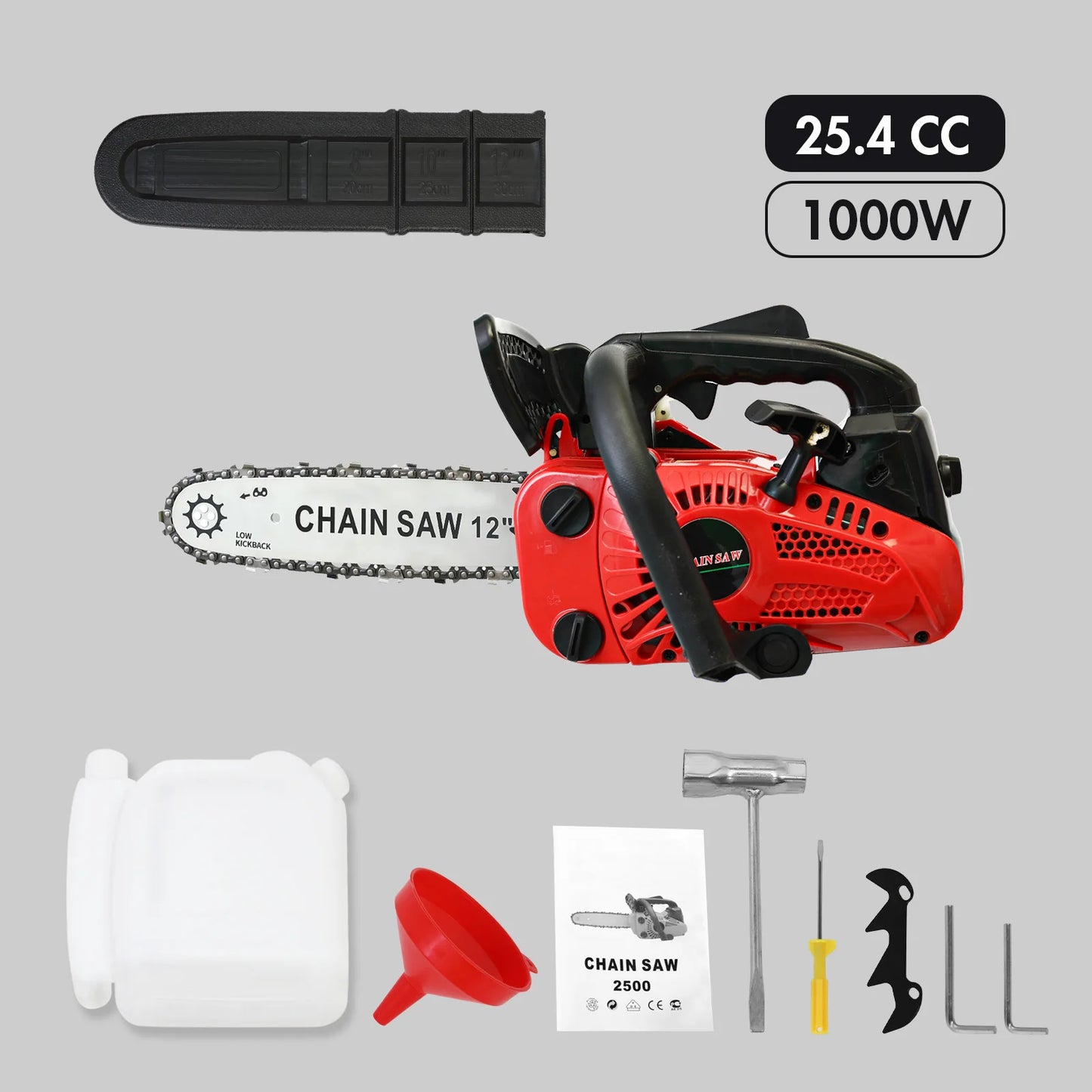 Lightweight Portable Chain Saws Gasoline Chain Saws  Small Chain Saws 12 inches for Tree Wood Branch Cutting Farm Garden Ranch