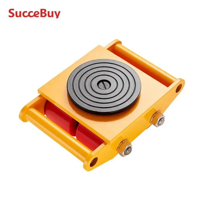 SucceBuy All-Steel Industrial Machinery Mover Pallet Trolley 6T Small Carrying Tank W/ 360Degree Rotation for Transporting Cargo