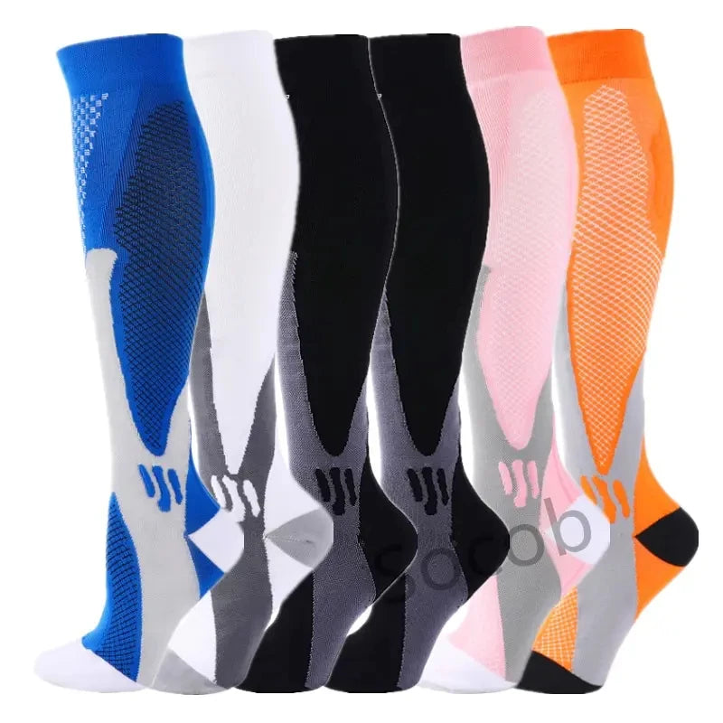 3/6/7Calf Compression Socks Men Medical Varicose Veins Diabetes Edema Sports Socks Running Football Basketball Riding Knee Socks