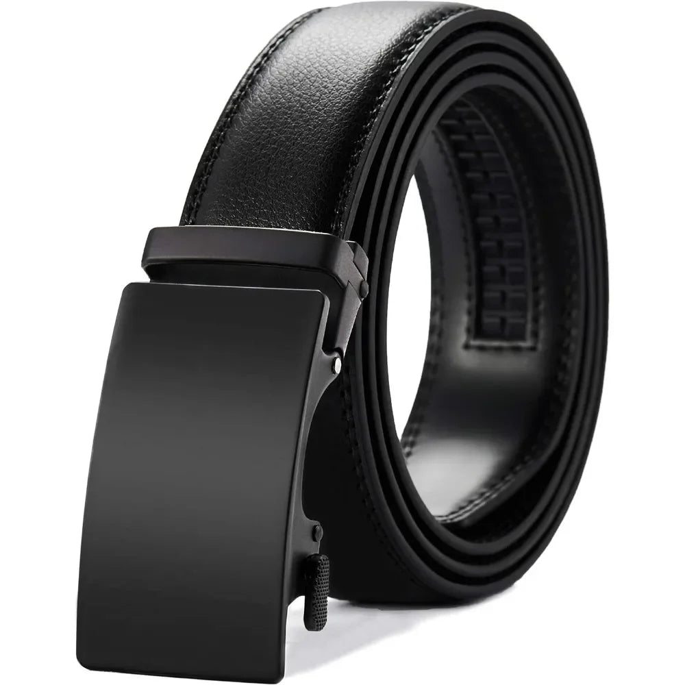 Mens Belt - Mens Ratchet Belt Leather 1 3/8" for Dress Pant - Micro Adjustable Belt Fit Everywhere
