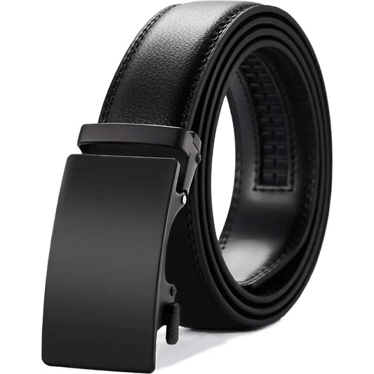 Mens Belt - Mens Ratchet Belt Leather 1 3/8" for Dress Pant - Micro Adjustable Belt Fit Everywhere