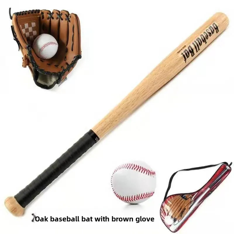 Beginner Children's Baseball Equipment Set Leather Glove Youth Bapa Aluminum Alloy Basswood Oak Training Baseball Bat