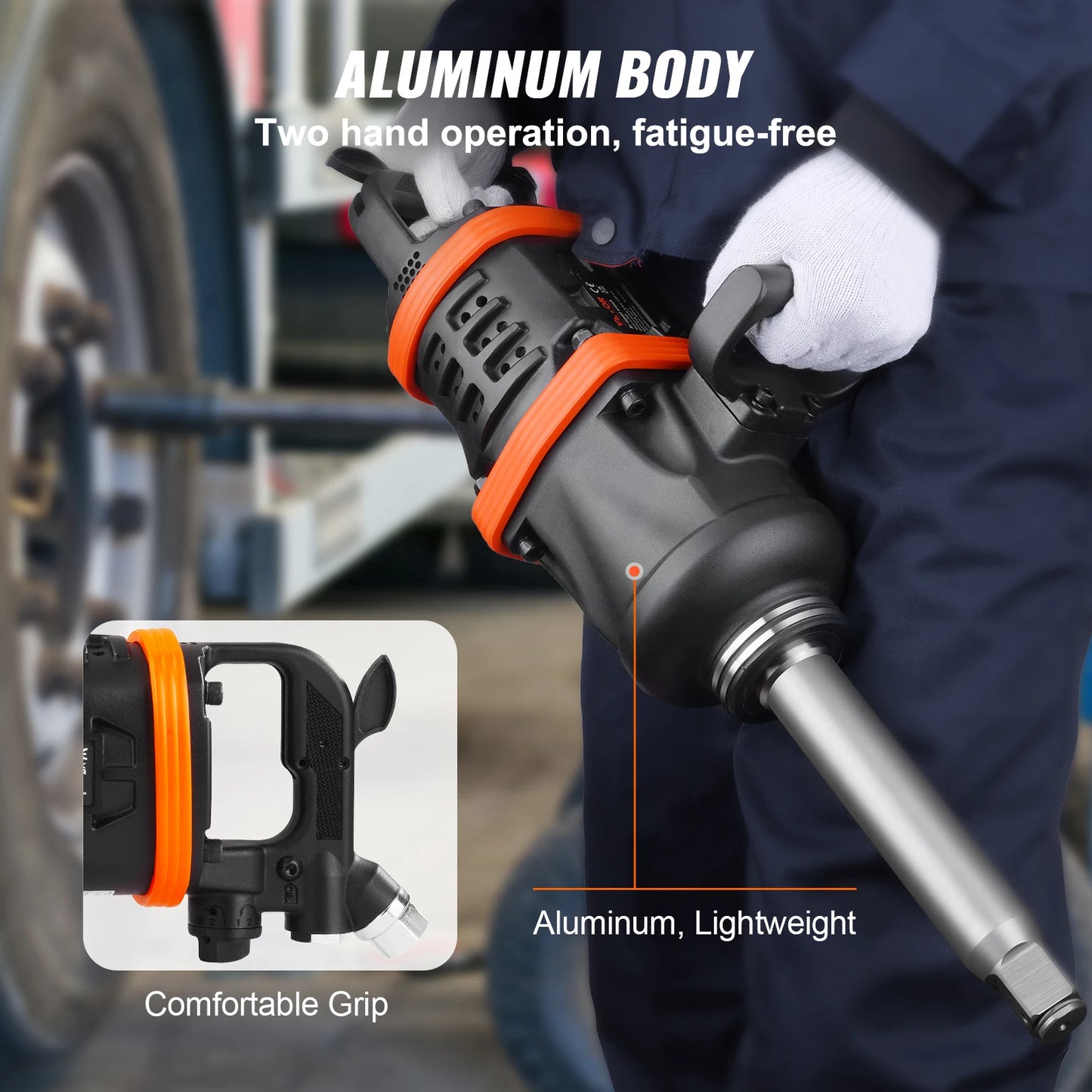 SucceBuy Air Impact Wrench Up to 5175 ft-lbs Beast Reverse Torque Output Pneumatic Impact Gun Anvil for  Repairs and Maintenance
