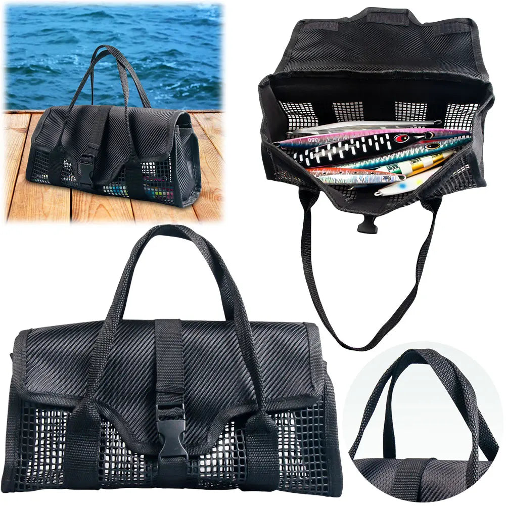 PVC Lure Storage Bag Breathable Fishing Tackle Gear