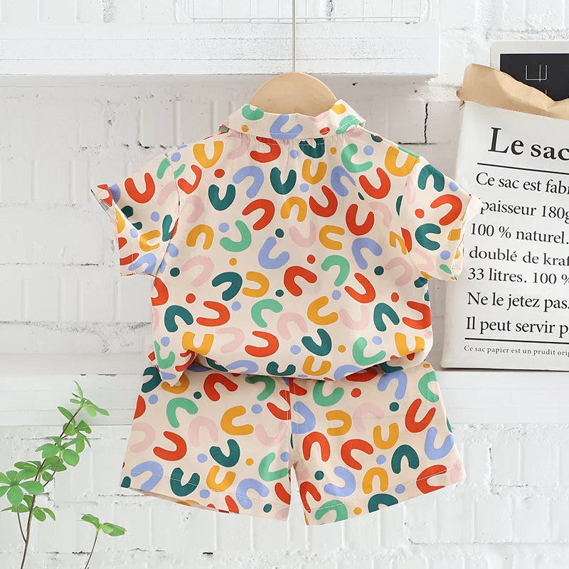 New Summer Baby Clothes Suit Children Outfits Boys Fashion Letter Shirt Shorts 2Pcs/Sets Toddler Casual Costume Kids Tracksuits