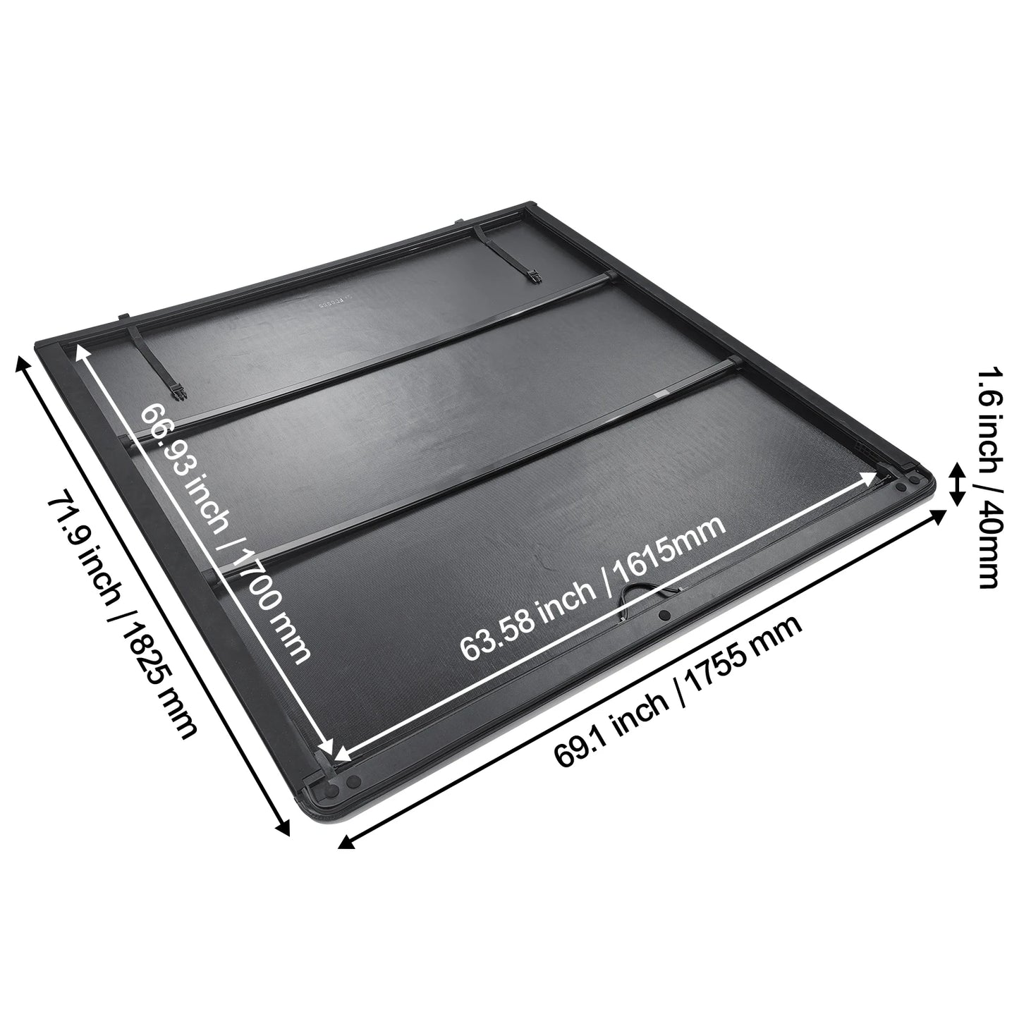 SucceBuy Truck Bed Cover Roll Up Truck Bed Tonneau Cover Compatible with 2009-2024 Ford F-150 Styleside Bed for 5.5 x 5.4 ft Bed