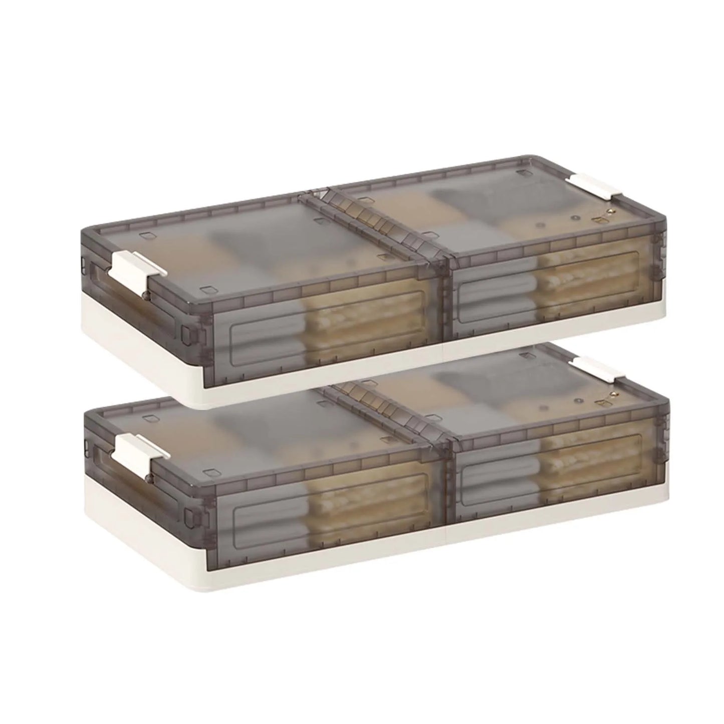 2pcs Under Bed Storage Box with Wheels Dust Proof Quilt Clothes Storage Bag Bedroom Toy Sundries Pulley Organizing Box