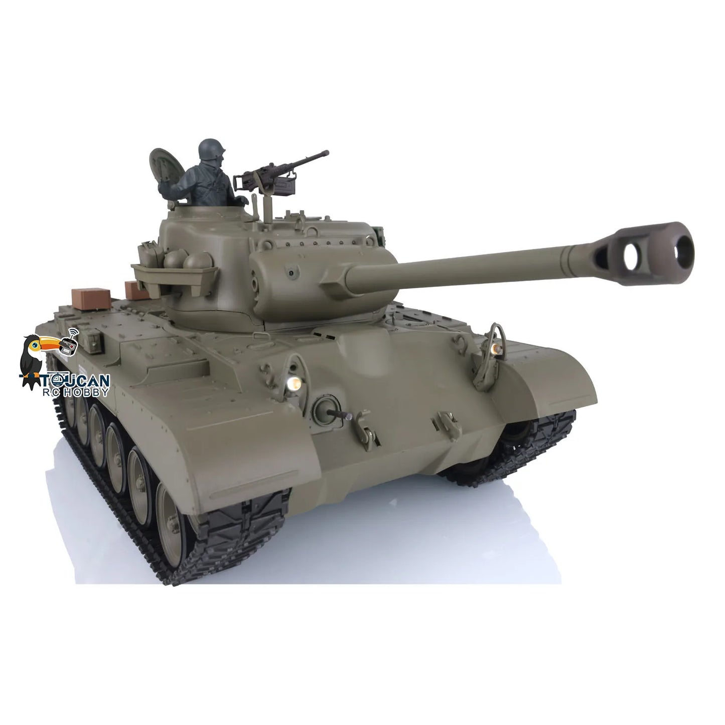 US Stock 2.4Ghz Powerful RC Tank Model Heng Long 1/16 M26 Pershing 7.0 Plastic RTR 3838 High Speed Combat Style Toy Panzer