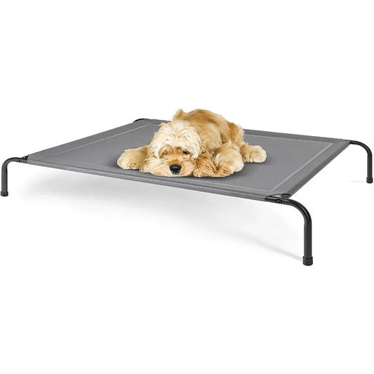 Cooling Elevated Dog Bed Outdoor Raised Portable Dog Cot Beds No-Slip Feet Durable Portable Pet Hammock Bed,
