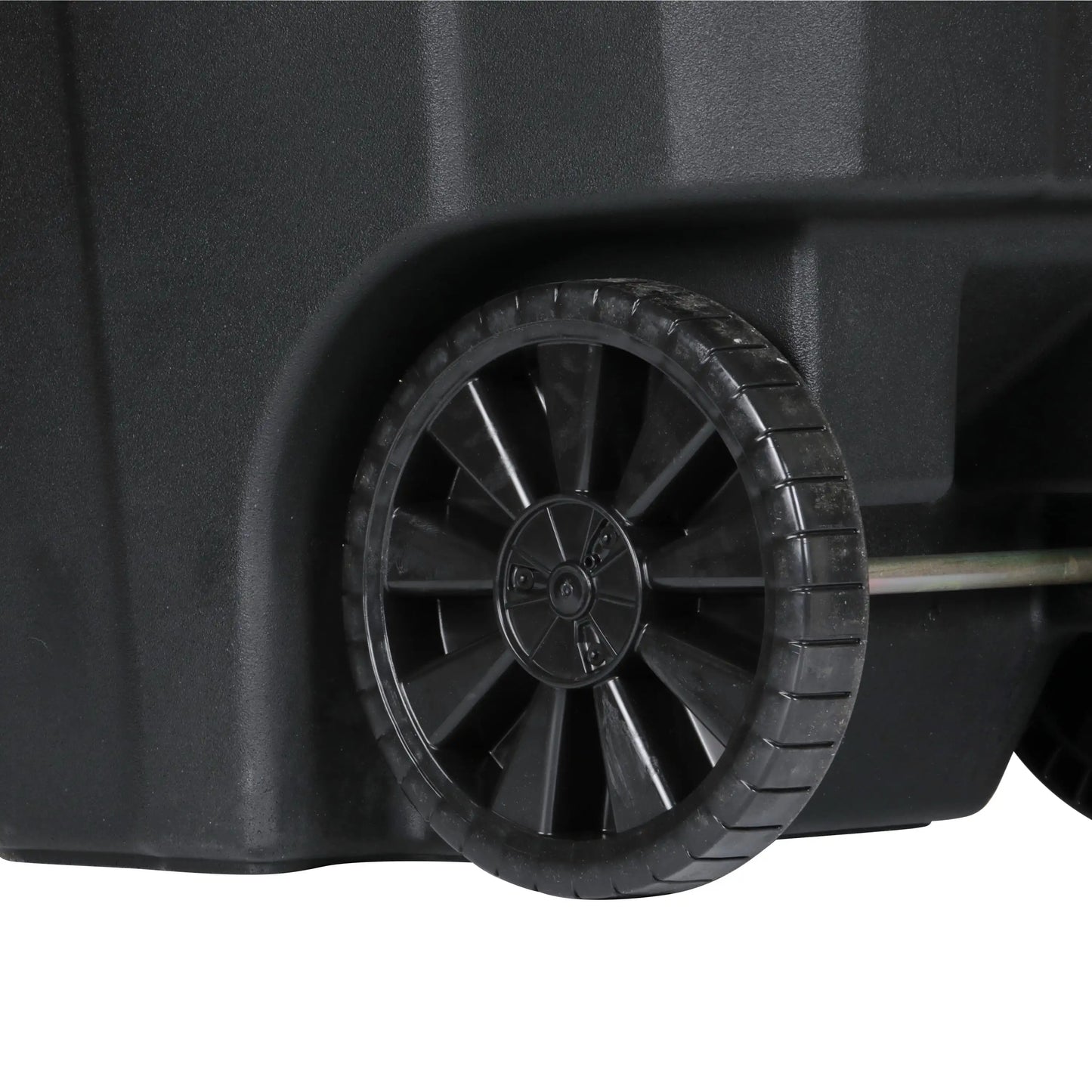 64 Gallon Black Trash Can with Wheels and Lid, Durable, Easy to Tilt and Roll