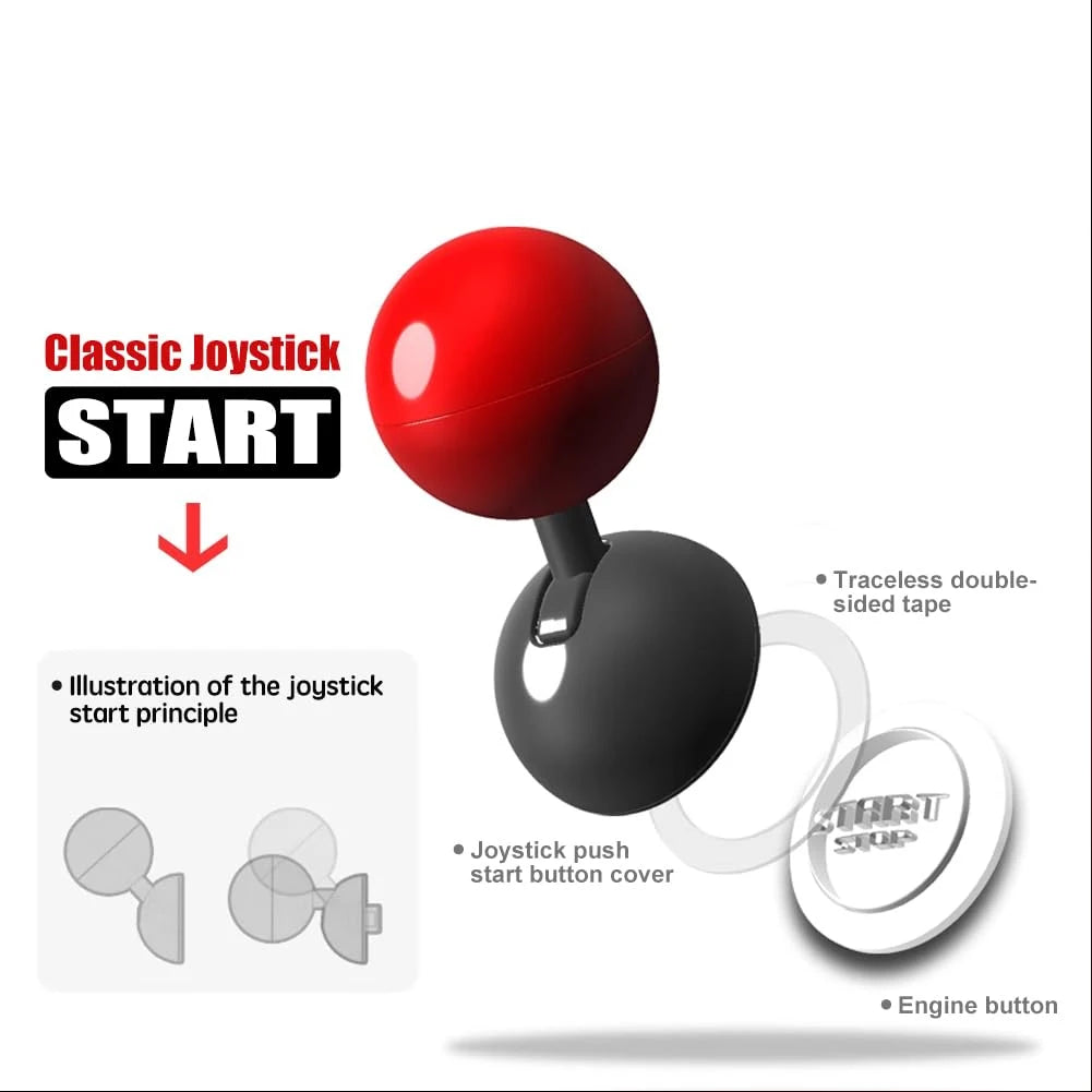 New Car Start Button Push Start Auto Ignition Button Cover Automotive One-Touch Button Rocker Car Engine Push Start Stop Lever