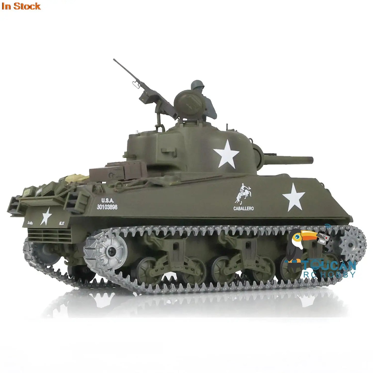 US Stock 1/16 HENG LONG RC Tank 3898 7.0 Upgraded M4A3 Sherman RTR 2.4G Metal Tracks Remote Control Panzer Toy Model Gifts