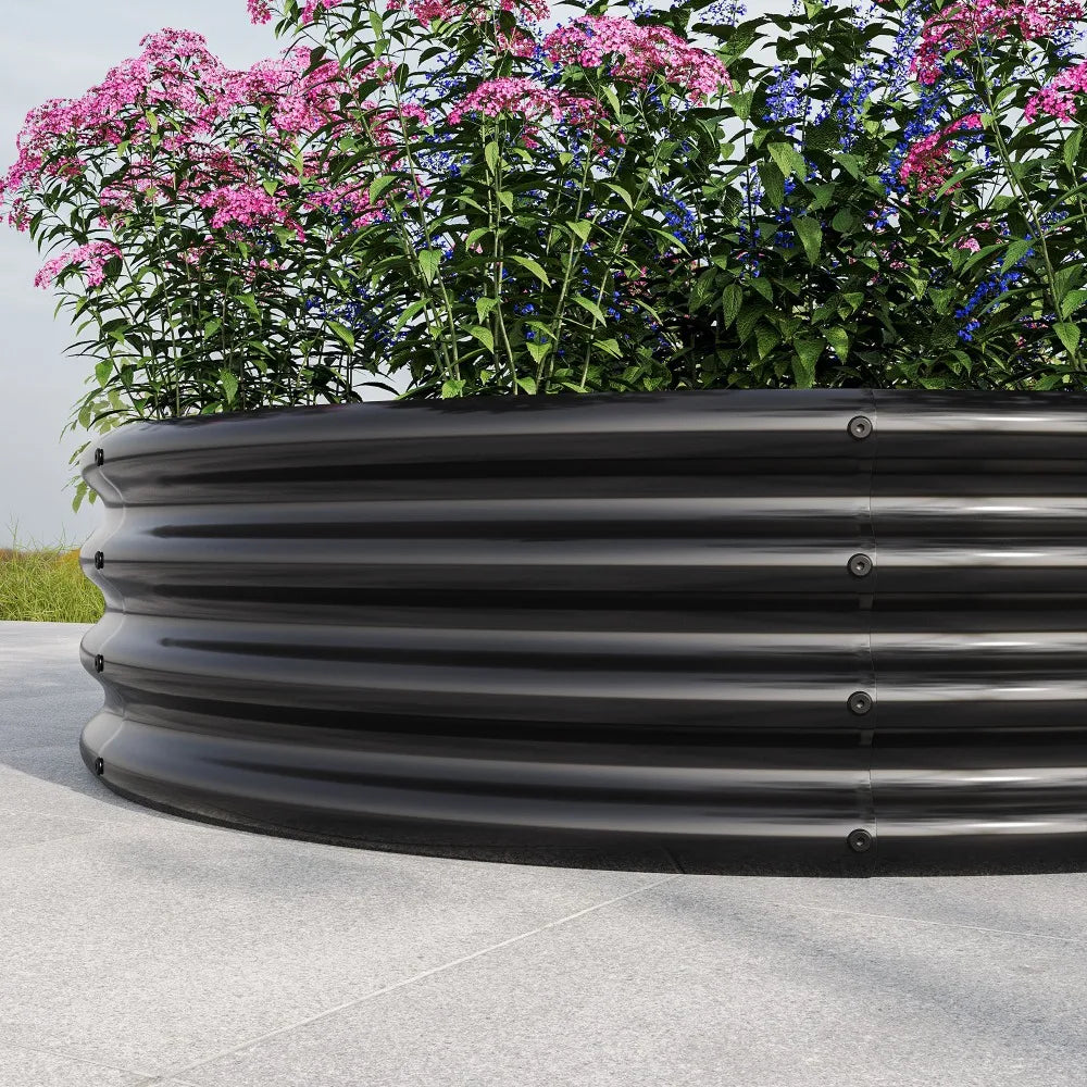 Tall Round Raised Garedn Bed, Outdoor Garden Raised Planter Box, Backyard Patio Planter Raised Beds