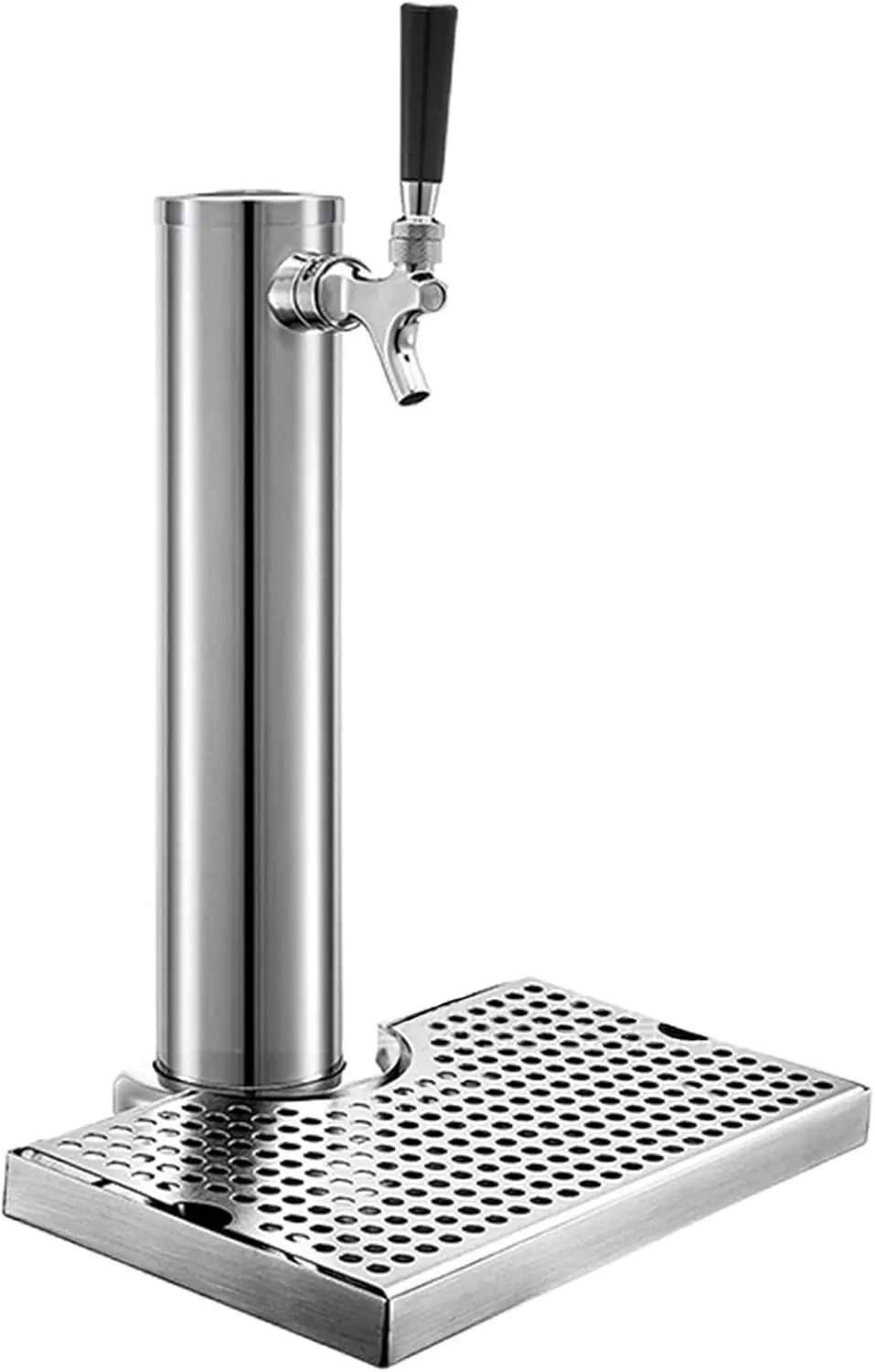 Kegerator Tower,Stainless Steel Beer Tower,Beer Tower,Single Tap Draft Beer Kegerator Tower,Stainless Steel Double Faucet Draft