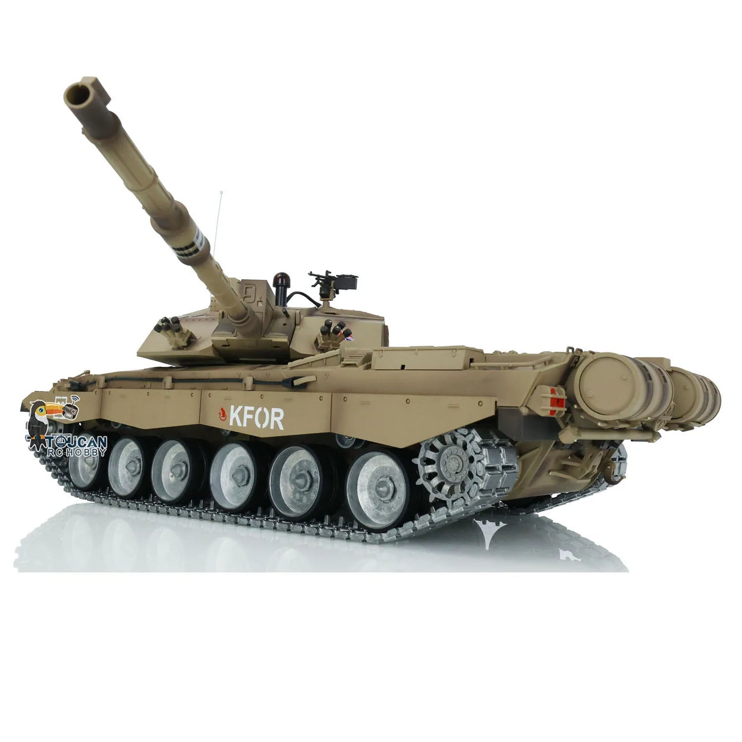 US Stock Heng Long 1/16 7.0 Customized Challenger II RC Tank 360° Turret Metal Tracks British Main Battle Tank 3908 Panzer Toy