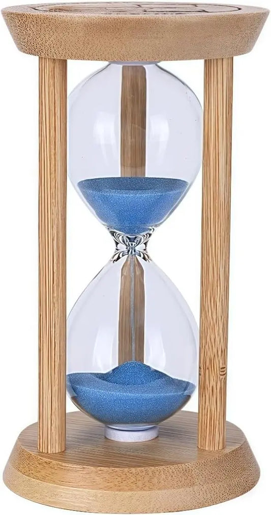 Mini Wooden Sand Timers,Bamboo Hourglass Sand Timers 5Min Sandglass Timer for Toothbrush Timer Games Classroom Home Office