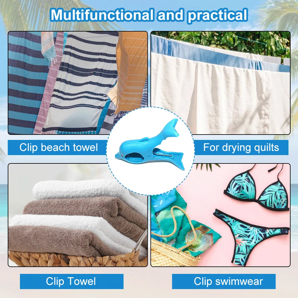 Cute Plastic Beach Towels Clips Animal Decorative Clothes Pegs Pins Plastic Animal Towel Wind Clips for Sunbeds Sun Lounger