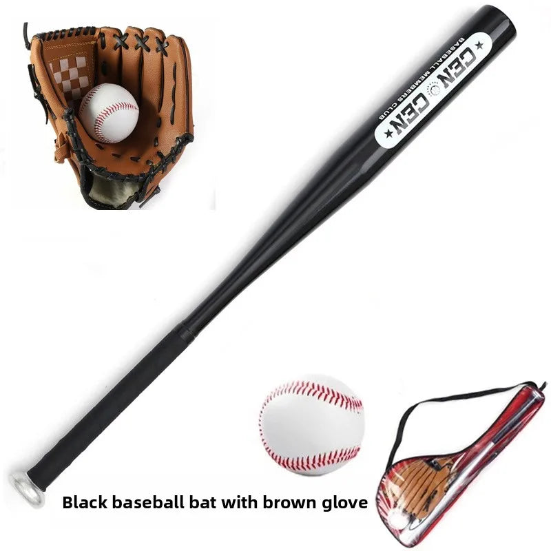 Beginner Children's Baseball Equipment Set Leather Glove Youth Bapa Aluminum Alloy Basswood Oak Training Baseball Bat