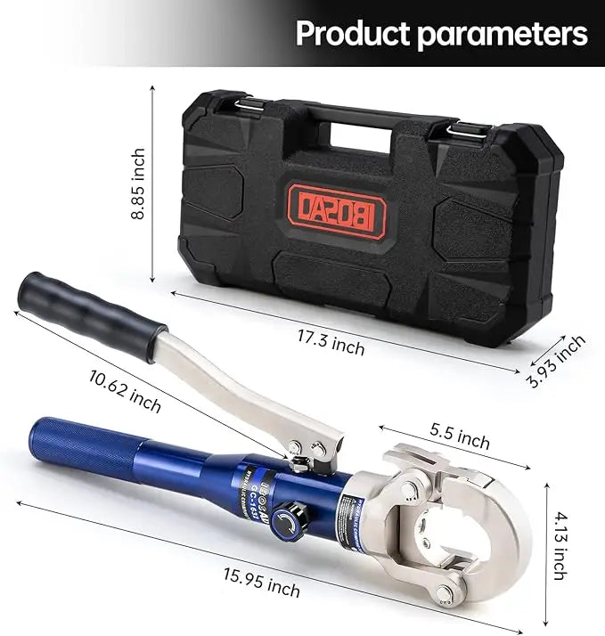 Copper Tube Fittings Hydraulic Pipe Crimping Tool with 1/2",3/4" and 1" Jaw Copper Pipe Press Crimper Pressing Pliers,