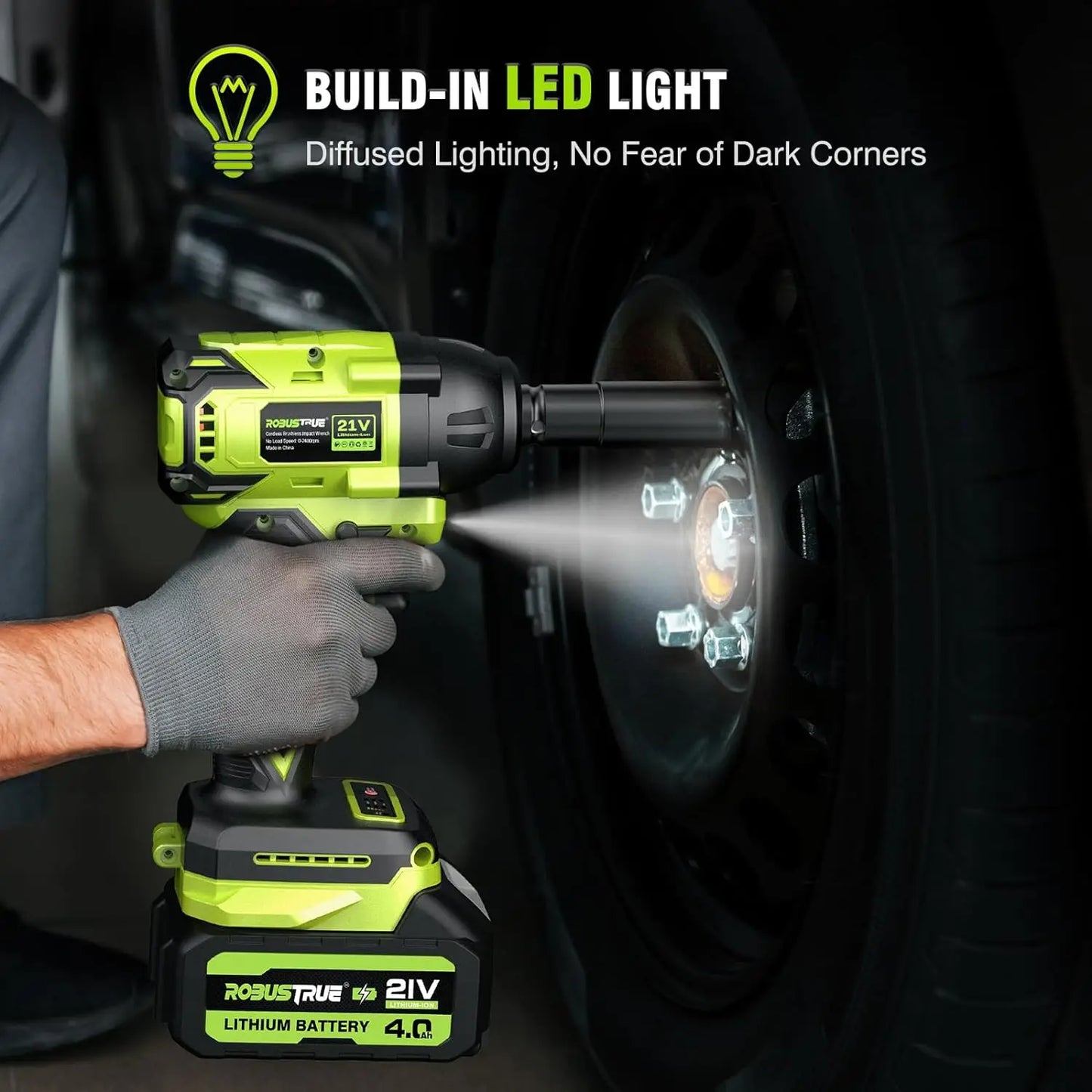 Brushless 550N.M Electric Impact Wrench 2800RPM 1/2 Inch Cordless Torque Wrench Screwdriver Power Tool For Makita 21V Battery