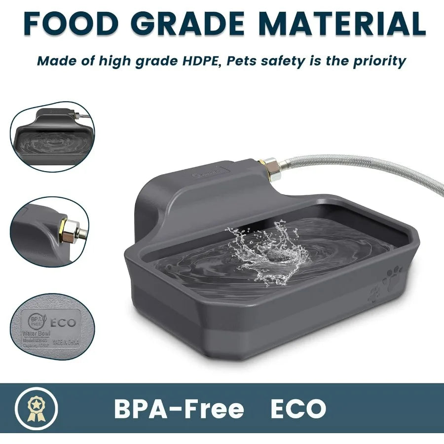 Automatic Dog Water Dispenser with 1 Gallon Capacity for Indoor and Outdoor Use Large AutoFill Water Feeder Ideal for Pets and