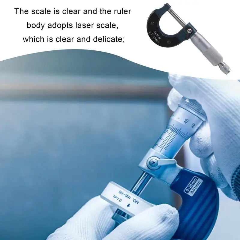 External Micrometer Alloy Quick Reading Micrometer Portable Resolution Thickness Gauge Machinist Workshop Automotive Tool
