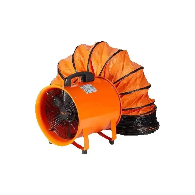 SucceBuy Exhaust Fan 12 in Industrial Ventilation Fan Exhaust Blower with 10M PVC Duct Hose Ventilator for Homeuse Warehouse