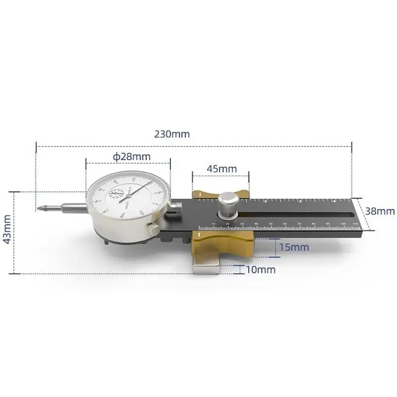 ENJOYWOOD Aluminum Alloy Table Saw Dial Gauge Corrector for Saw Table Saw Blade Correction Woodworking Tool