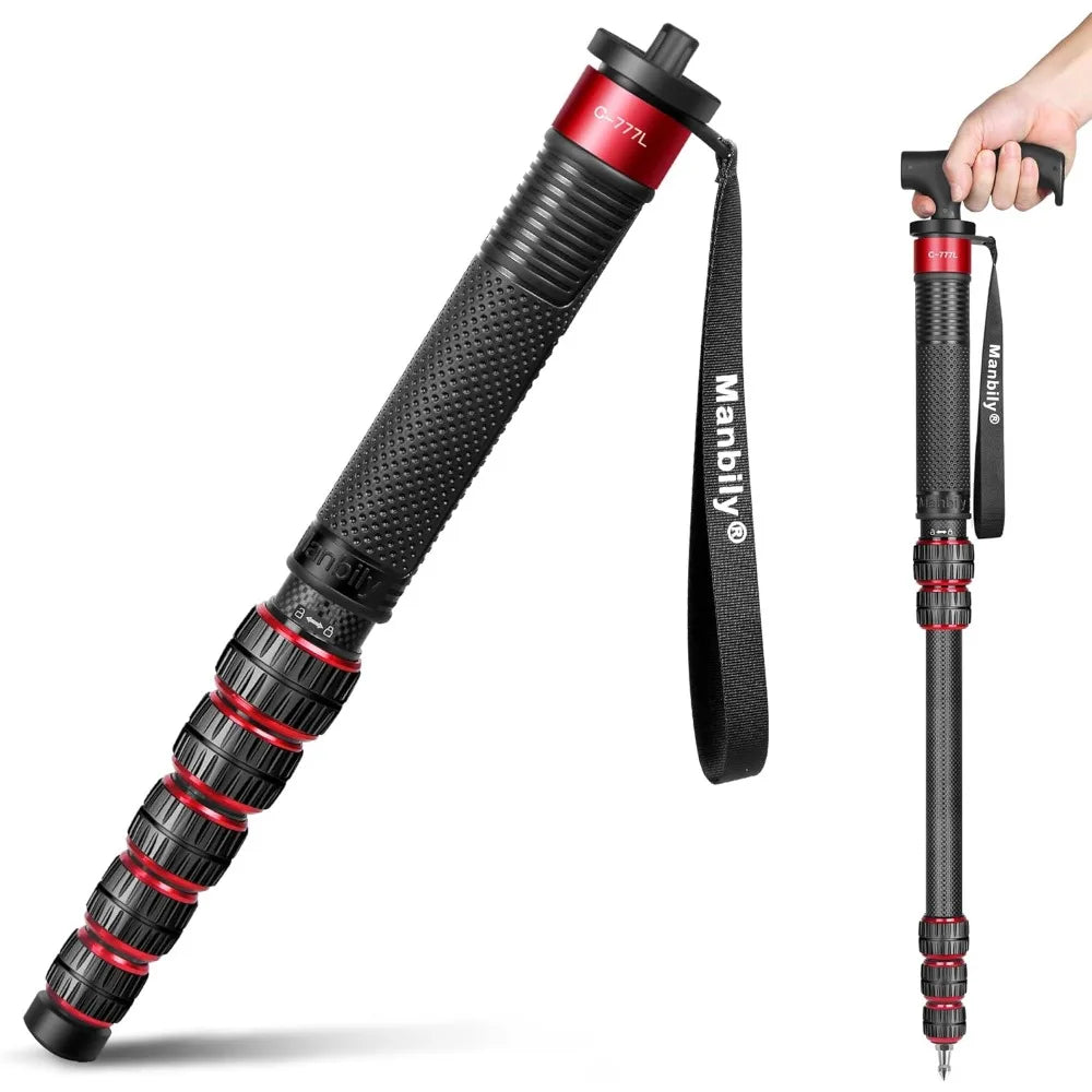 Manbily C777L 36mm Carbon Fiber Monopod With Walking Stick