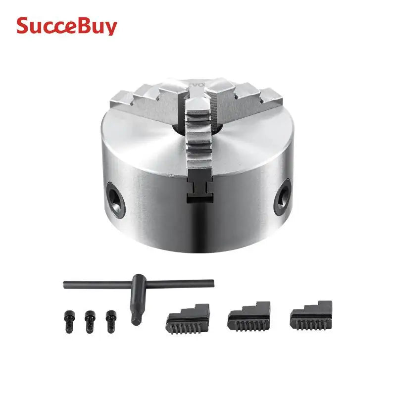 SucceBuy 3-Jaw Lathe Chuck 100/125/160/200/250 mm Self-Centering Lathe Chuck Multiple Clamping Range for Lathe Printer Machining