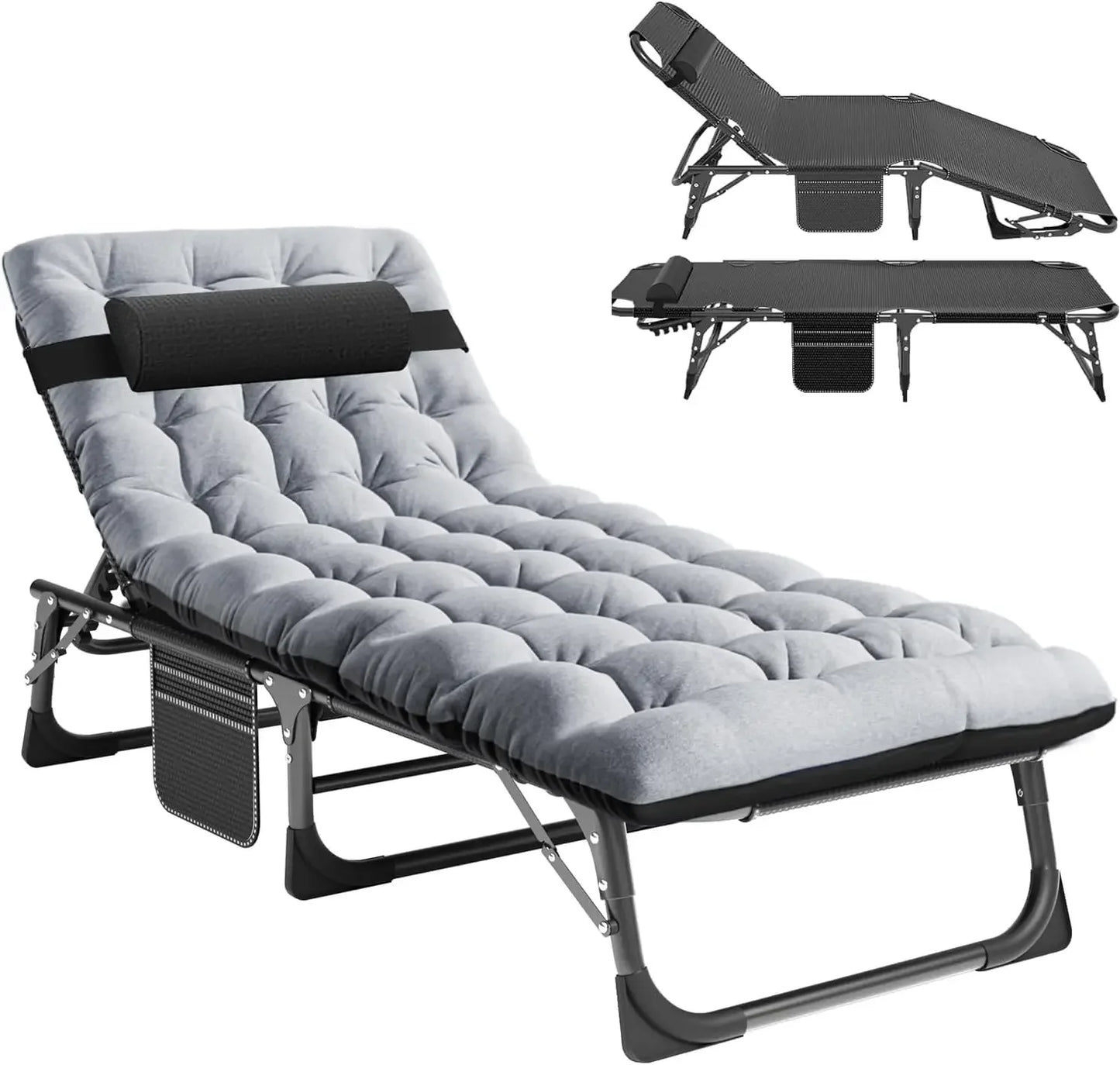 Folding Bed with Mattress, Cot Size Foldable Guest Beds, Hideaway Cot for Adults, Portable Fold up Bed with Adjustable Positions