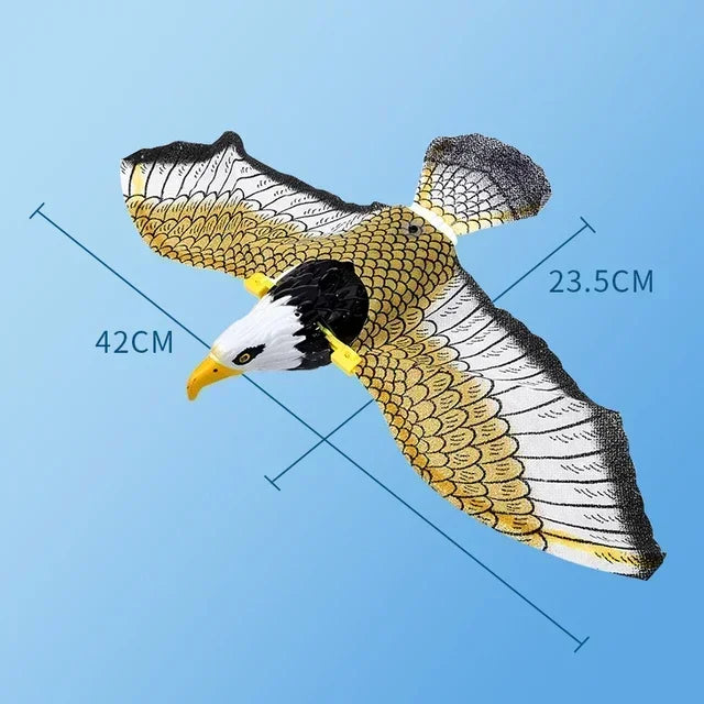 Simulation Bird Interactive Cat Toys Electric Hanging Eagle Flying Bird Cat Teasering Play Cat Stick Scratch Rope Pet Toys Snake