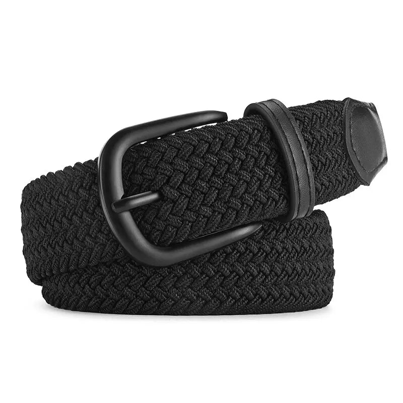 Unisex Woven Elastic Belt Casual Outdoor Sports 3.3 cm