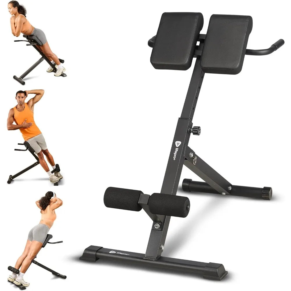 Lifepro SculptTrainer Roman Chair – Hyperextension Bench for Strength Training – Adjustable Back Extension Machine, Ab Bench & F