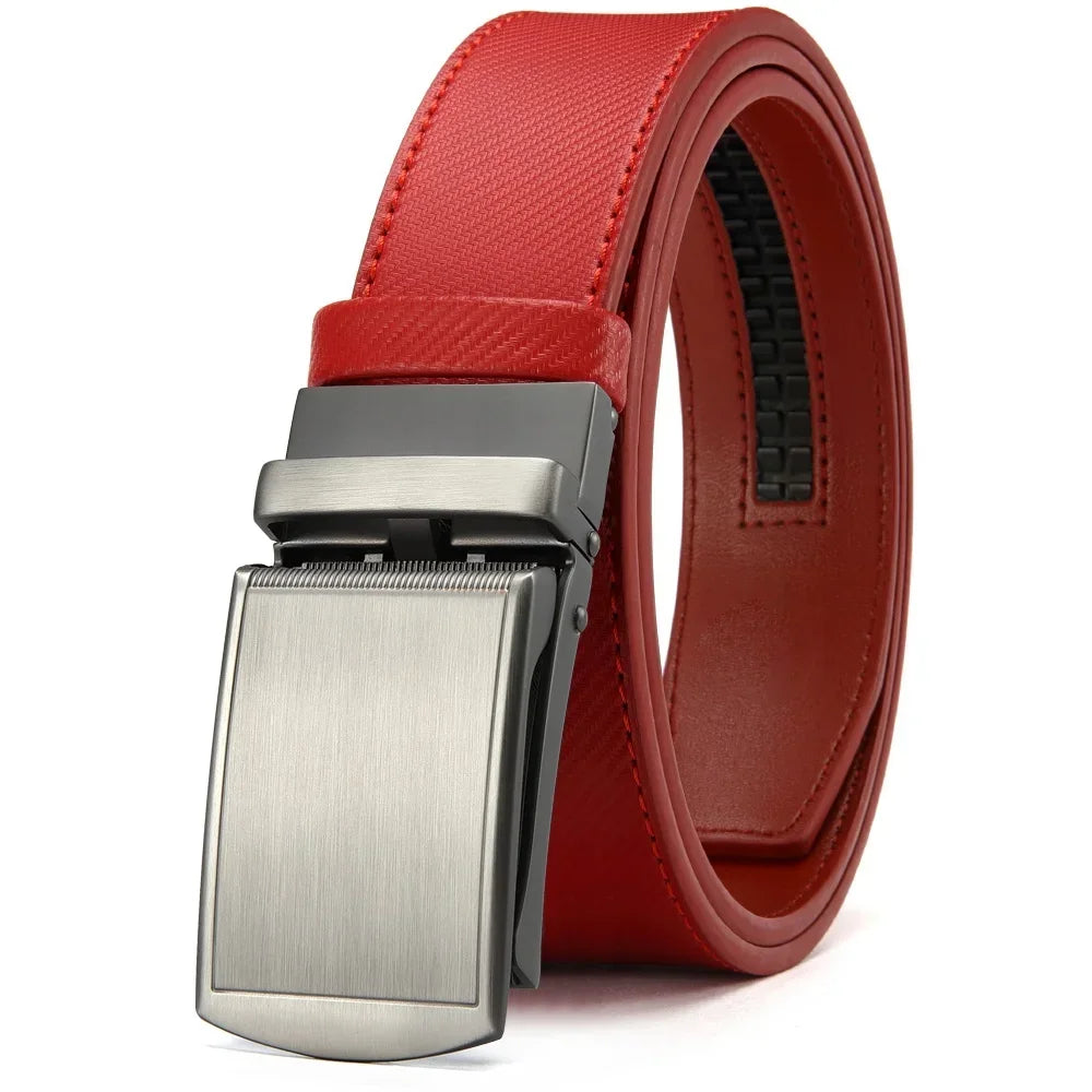 Automatic Genuine Leather Belt For Men Black Designer