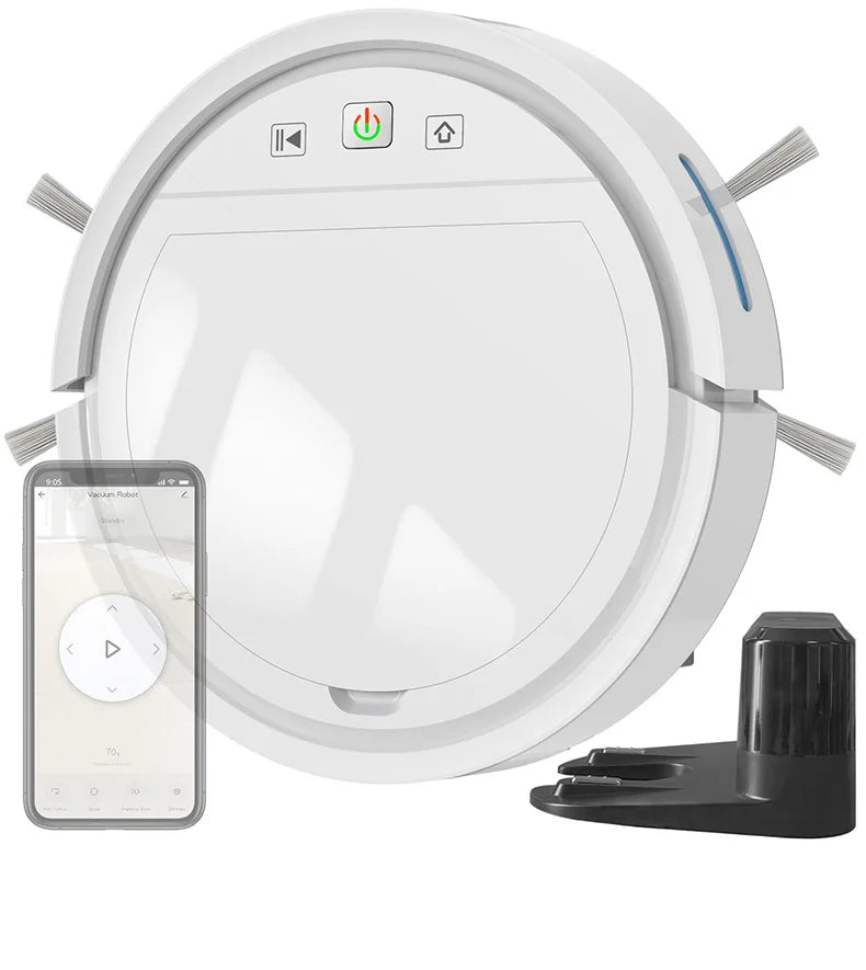 Smart Robot Vacuum Cleaner with 2500Pa Suction, WiFi/APP Control, Auto Recharge, Sweep/Mop/Vacuum for Pet Hair & Carpets