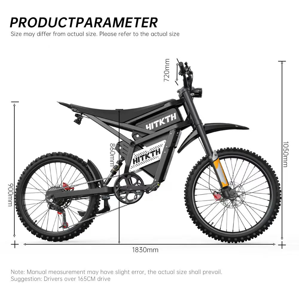 electric bike for Adults, Dual Battery, Peak 2900W 52V, Dual 20Ah, 25inchTires,off-road Mountain E-Bike, Electric Bicycle