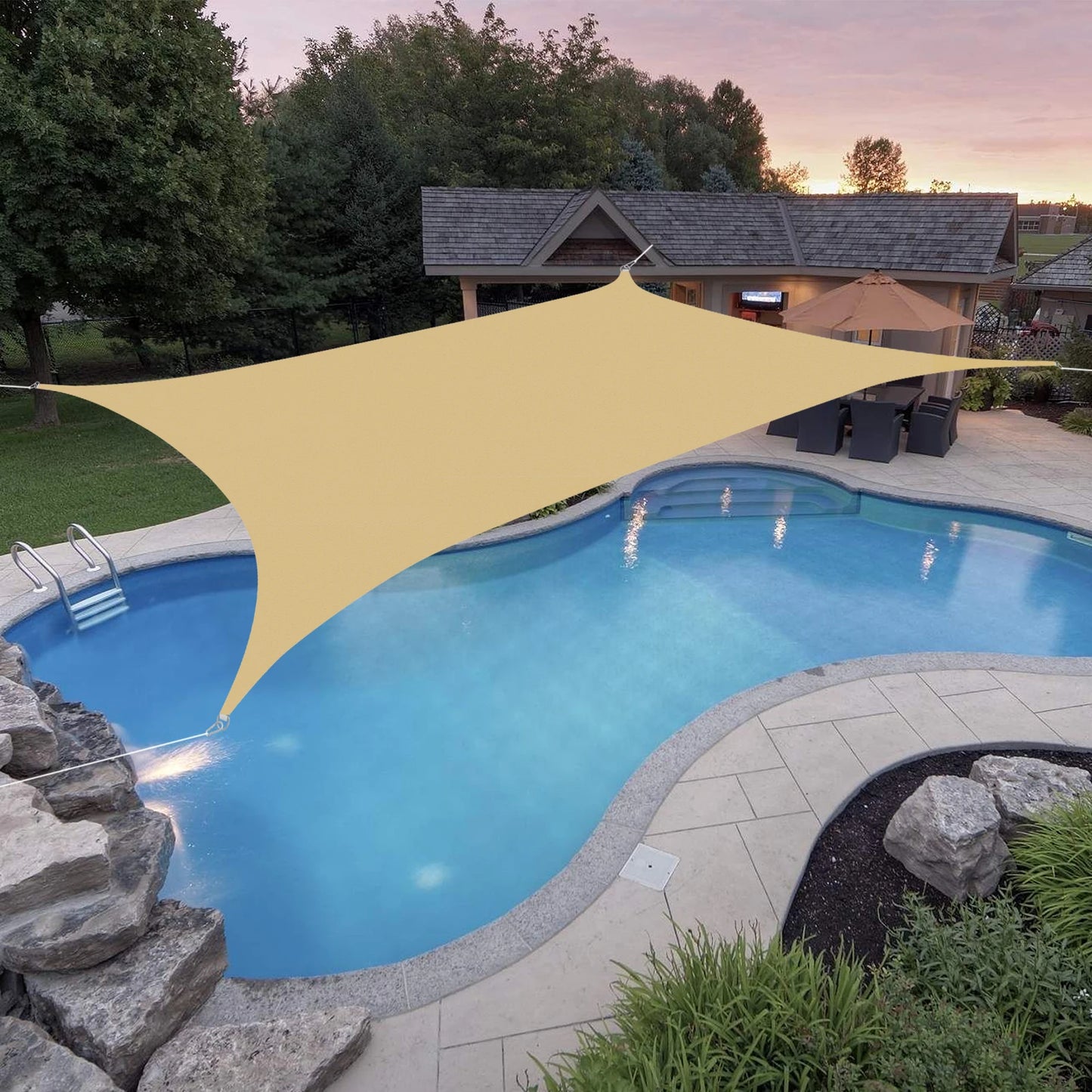 HDPE Outdoor Sunshade Sail 13.12x19.69ft UV Resistant