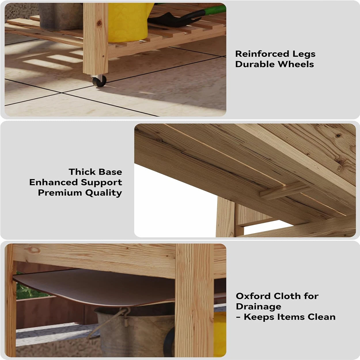 Wooden Raised Garden Bed with Legs,Elevated Raised Planter Box Outdoor for Growing Vegetables follower Sturdy Raised Garden Bed