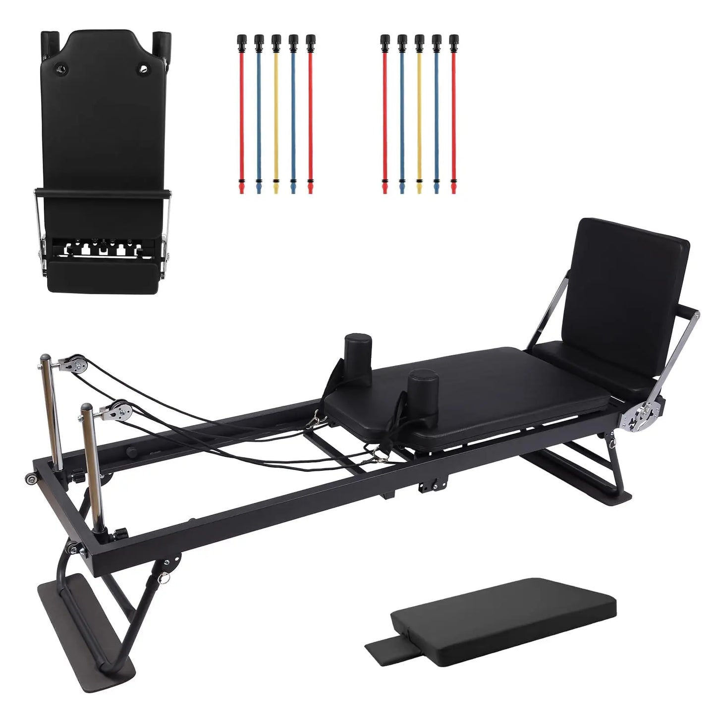 Pilates Reformer,Foldable Pilates Machine & Equipment for Home Use and Gym Workout,for Advanced and Beginners Users,Up to 250Lbs
