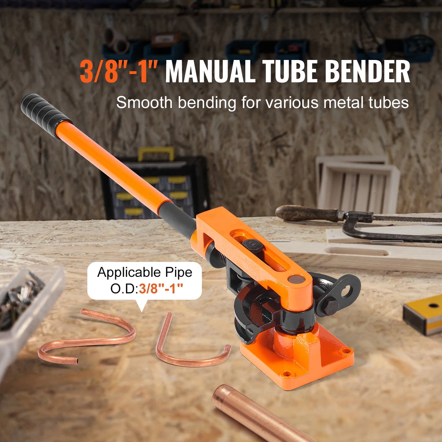 SucceBuy Manual Pipe Bender 7 Bending Dies Multifunction Steel Copper Tube Bending Machine Lever Heavy Duty Tube Bender Tools