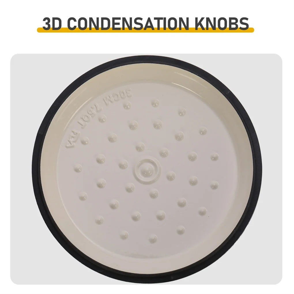 Cast Iron Enamel Pot Set 7.5Qt Gradient Blue Gloves