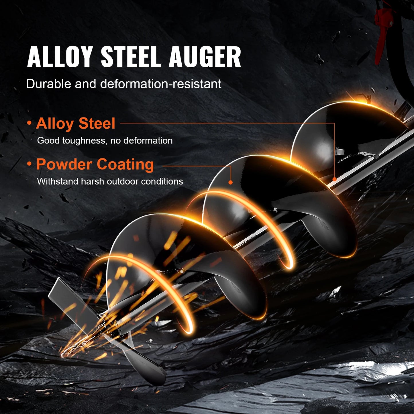 SucceBuy Fuel-powered Auger  Post Hole Digger Gas Powered Earth Auger Borer Ground Petrol Earth Auger Post 52cc/43cc Hole Digger